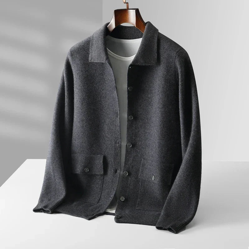 Thick Knitted Button-Up Sweater
