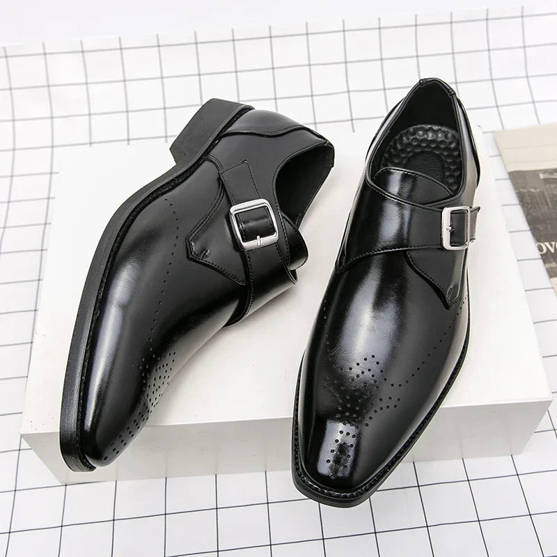 Men's Split Leather Business Loafers