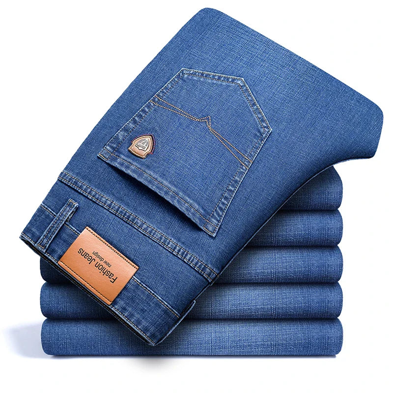 Casual Straight Stretch Jeans