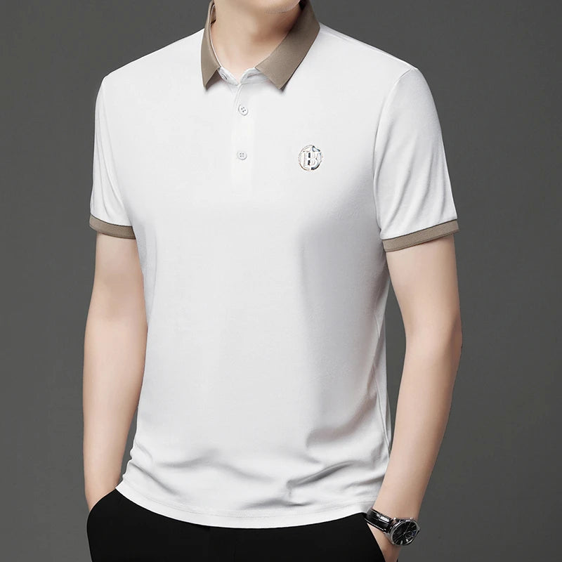Elegant Dual Tone Polo Shirt