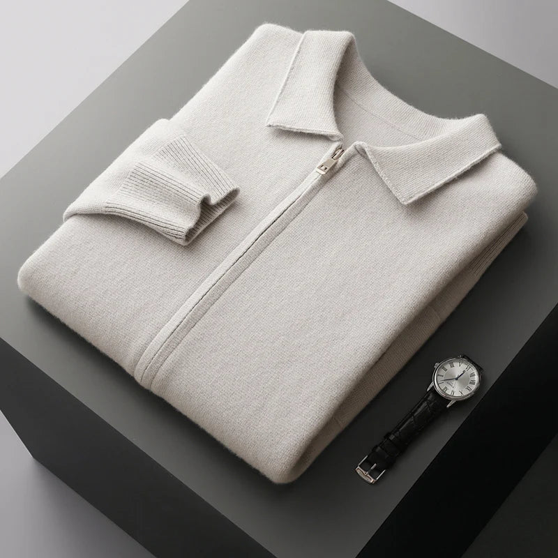 Cashmere Zip Cardigan Jacket