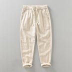 Linen Drawstring Casual Pants