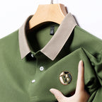 Elegant Dual Tone Polo Shirt