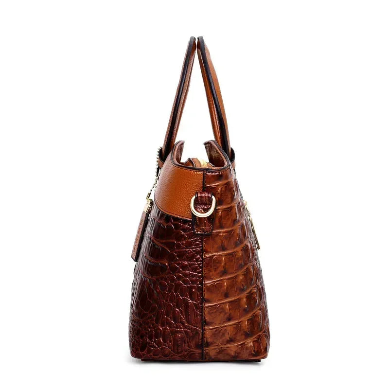 Luxury Croc-Embossed Leather Bag