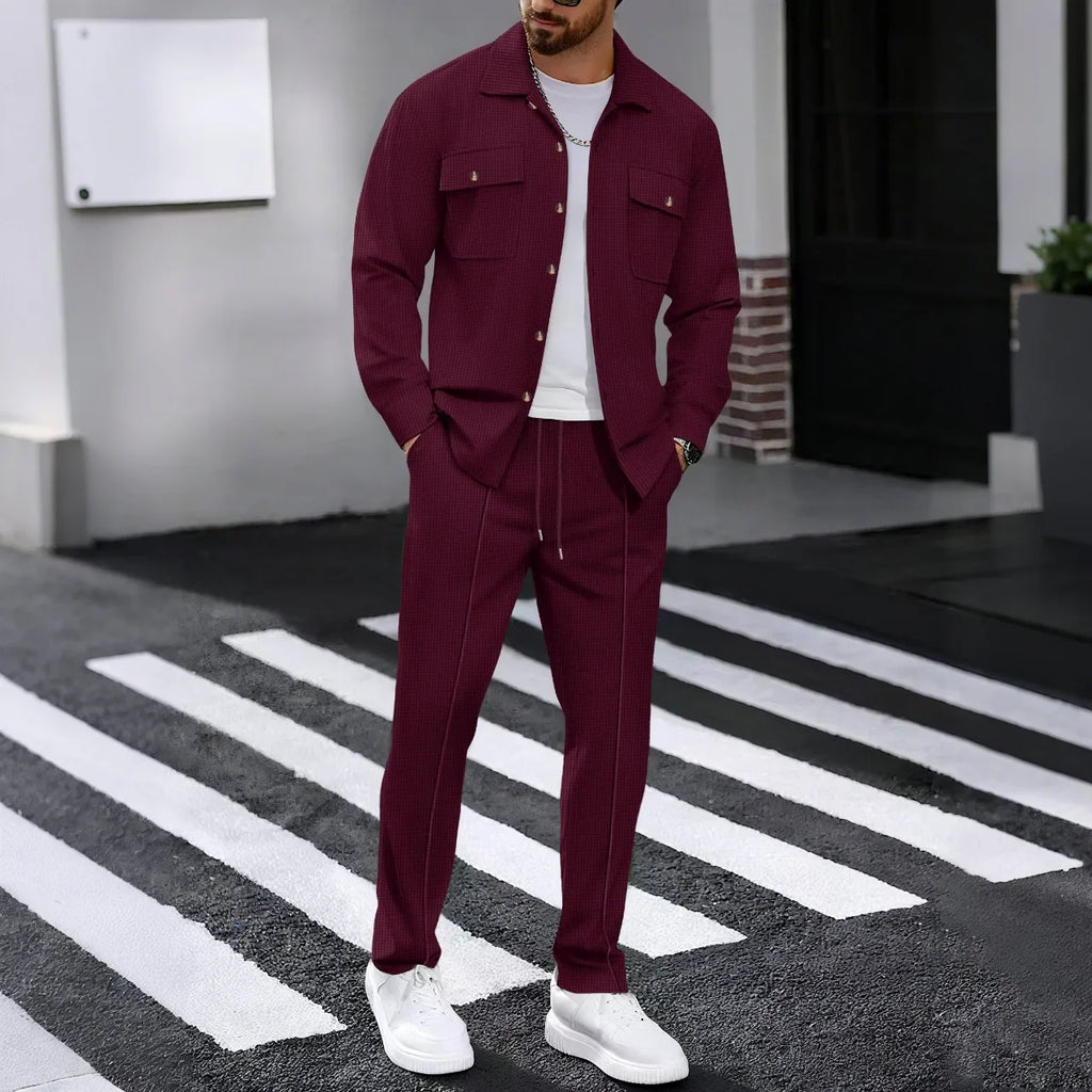 Sleeve Cardigan & Drawstring Pants