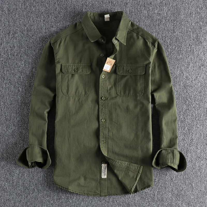 Cotton Cargo Shirt Jacket