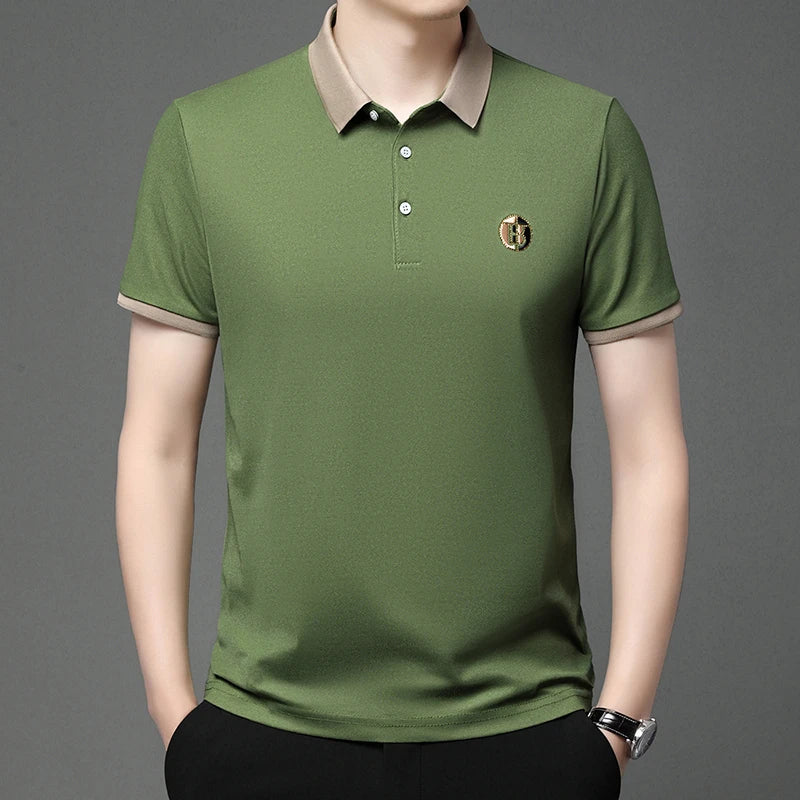 Elegant Dual Tone Polo Shirt