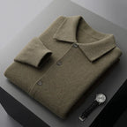 Thick Knitted Button-Up Sweater
