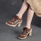 Women's Retro Lace-Up Pumps