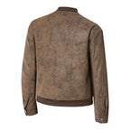 Suede Leather Biker Jacket