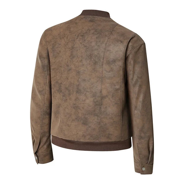 Suede Leather Biker Jacket