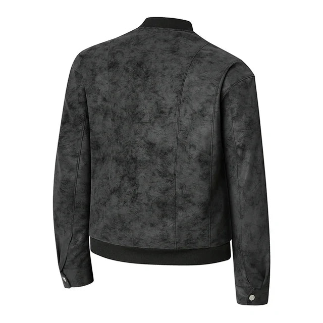 Suede Leather Biker Jacket