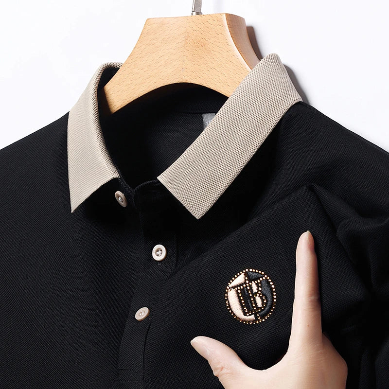 Elegant Dual Tone Polo Shirt