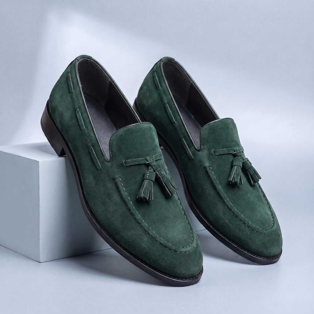 Suede Tassel Driving Loafers
