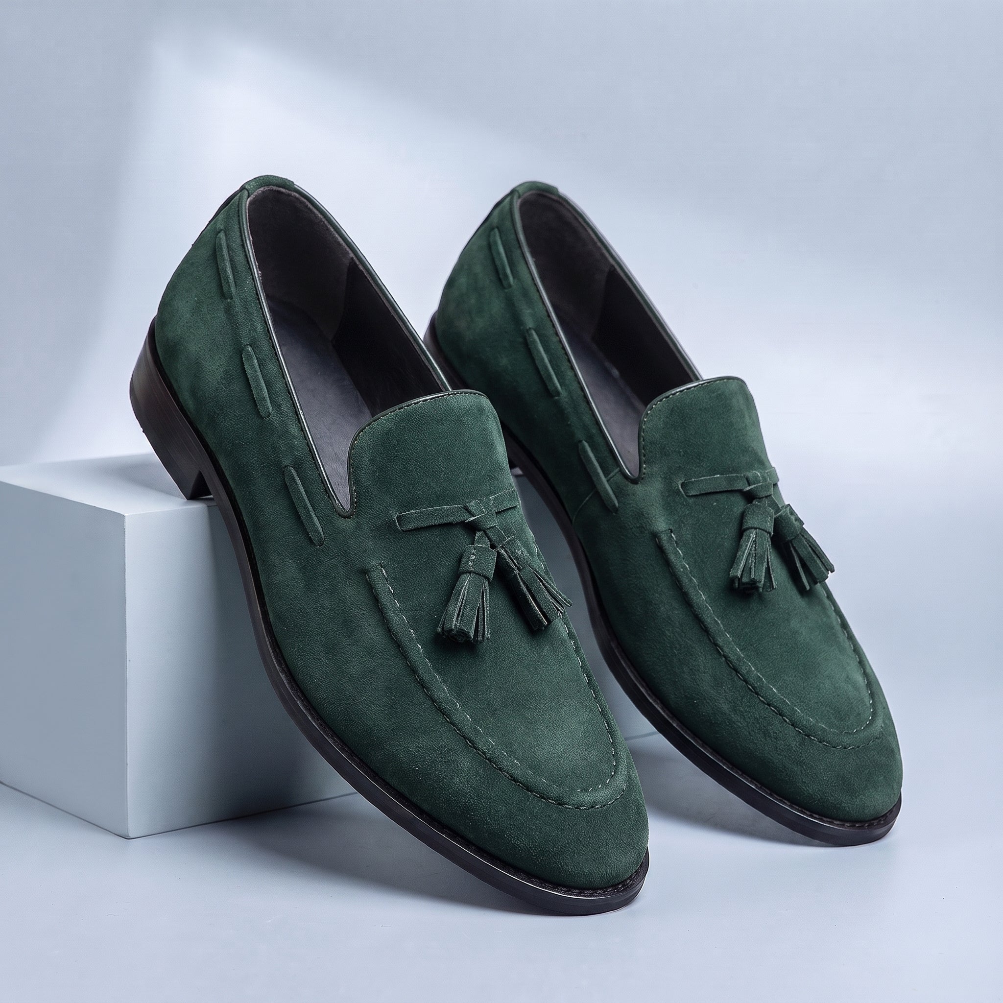 Suede Tassel Driving Loafers
