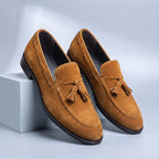 Suede Tassel Driving Loafers