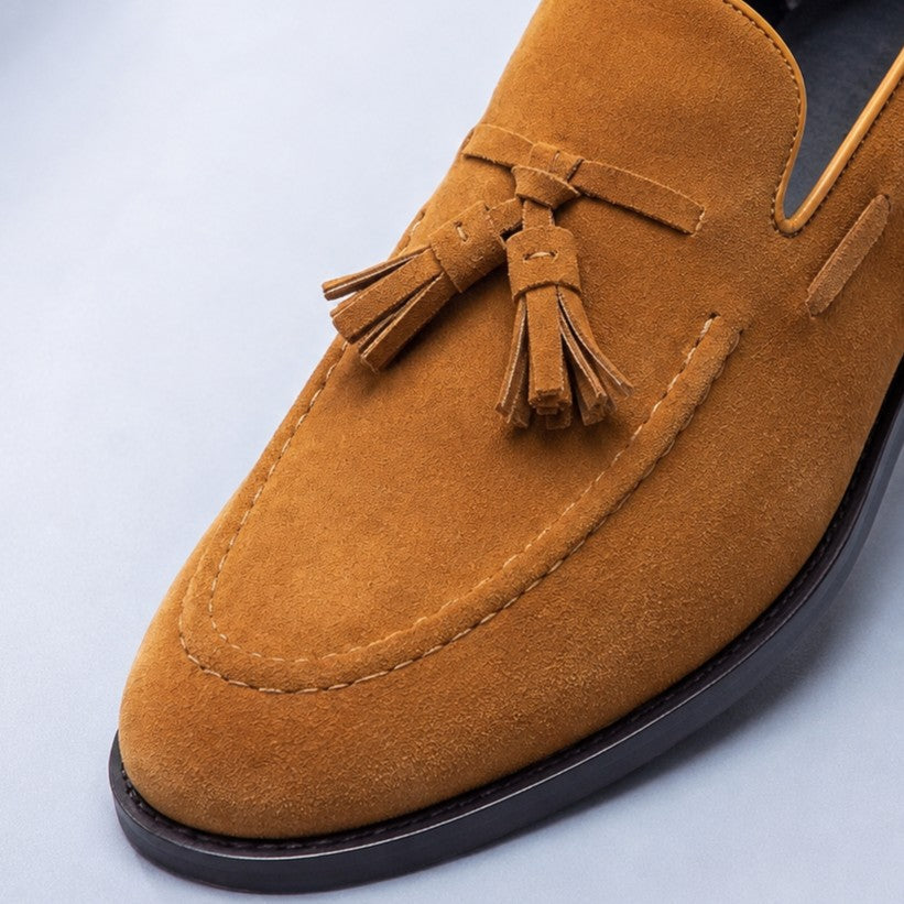 Suede Tassel Driving Loafers