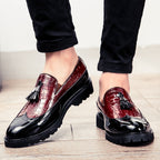 Crocodile Embossed Slip-On Loafers