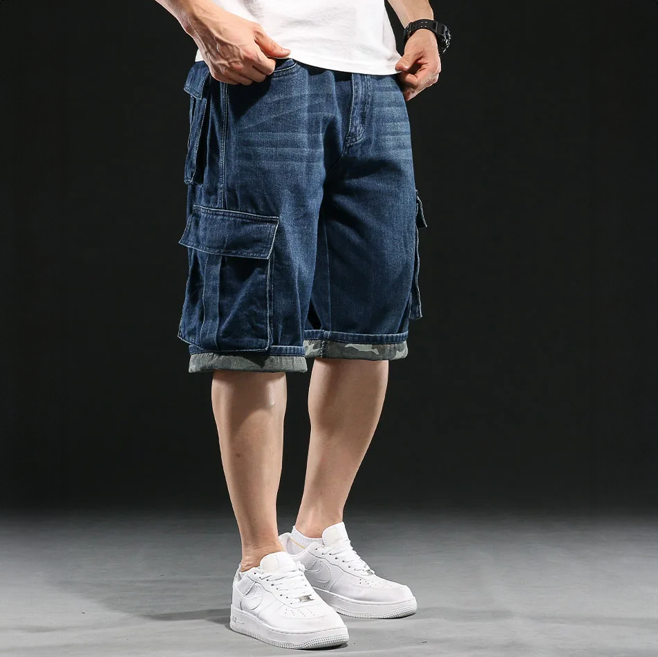 Vintage Cargo Denim Shorts