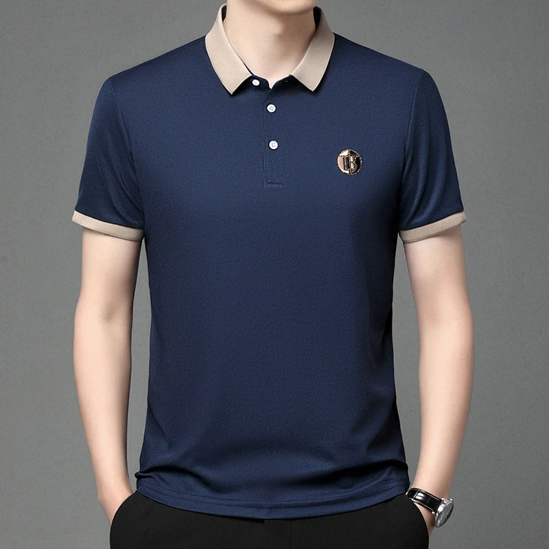 Elegant Dual Tone Polo Shirt
