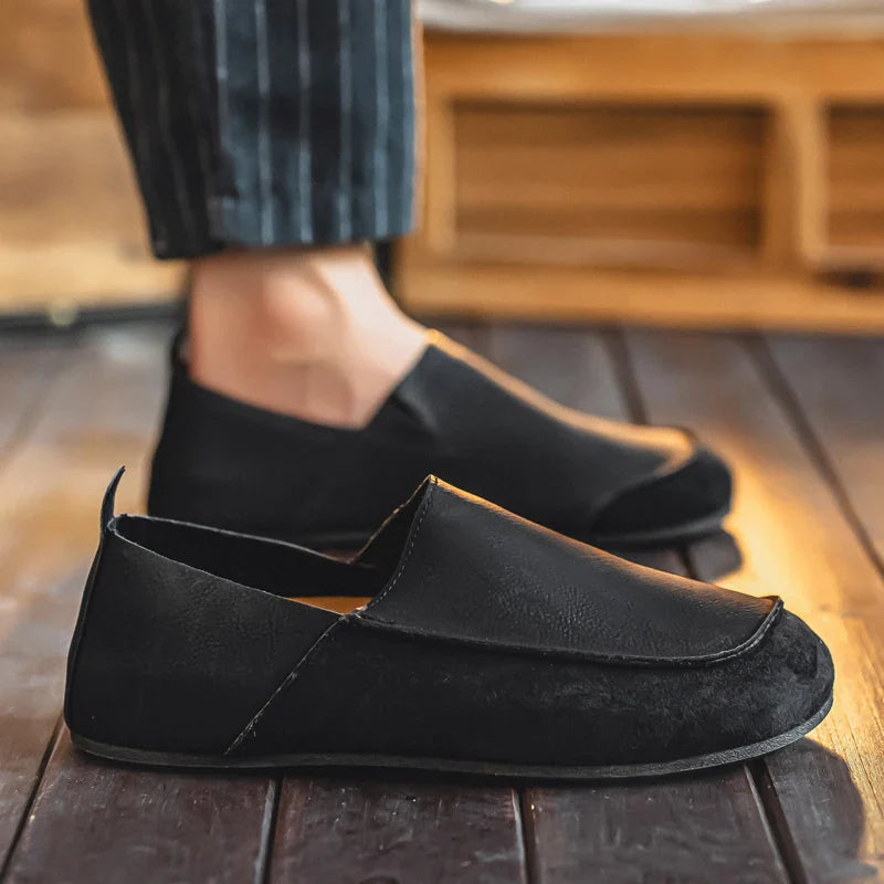 Suede Leather Slip-Ons