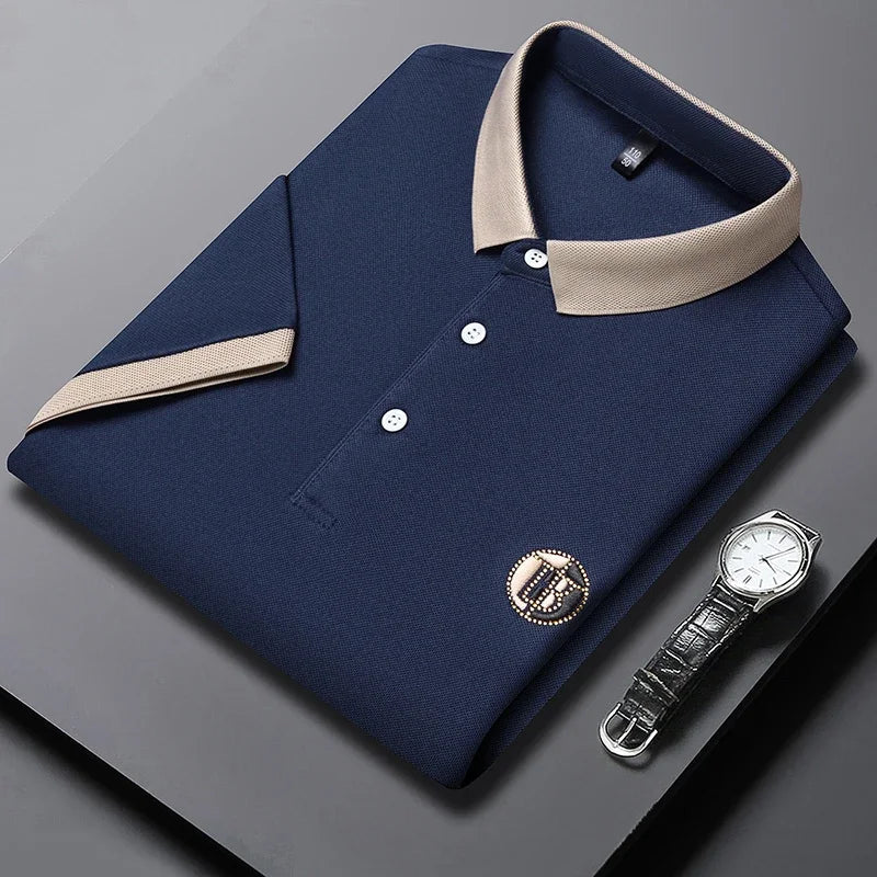 Elegant Dual Tone Polo Shirt