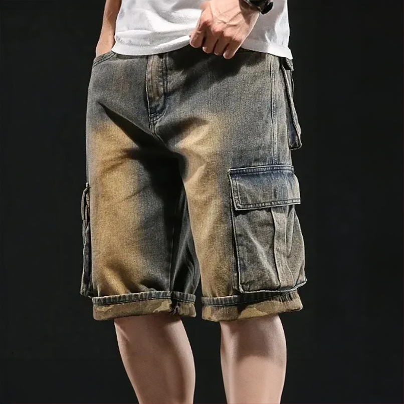 Vintage Cargo Denim Shorts