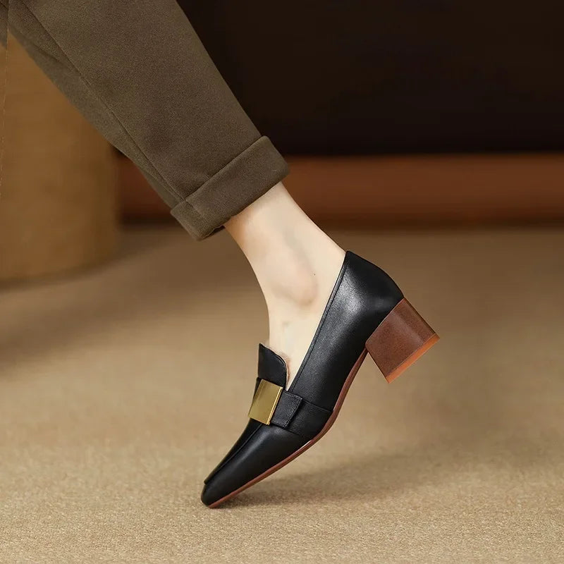 Elegant Thick Heel Shoes