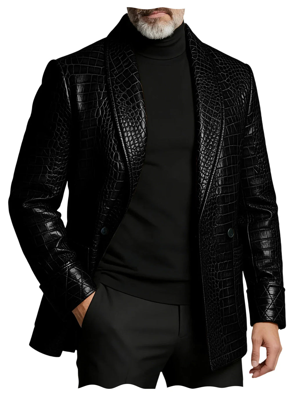 Luxury Crocodile Embossed Leather