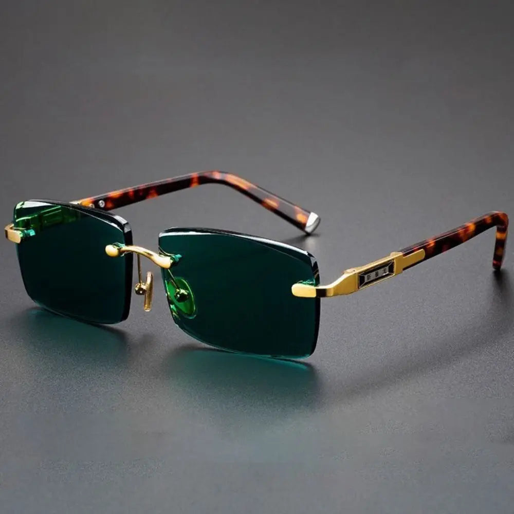 Retro Rimless Mirror Sunglasses