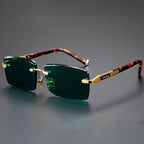 Retro Rimless Mirror Sunglasses