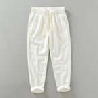 Linen Drawstring Casual Pants