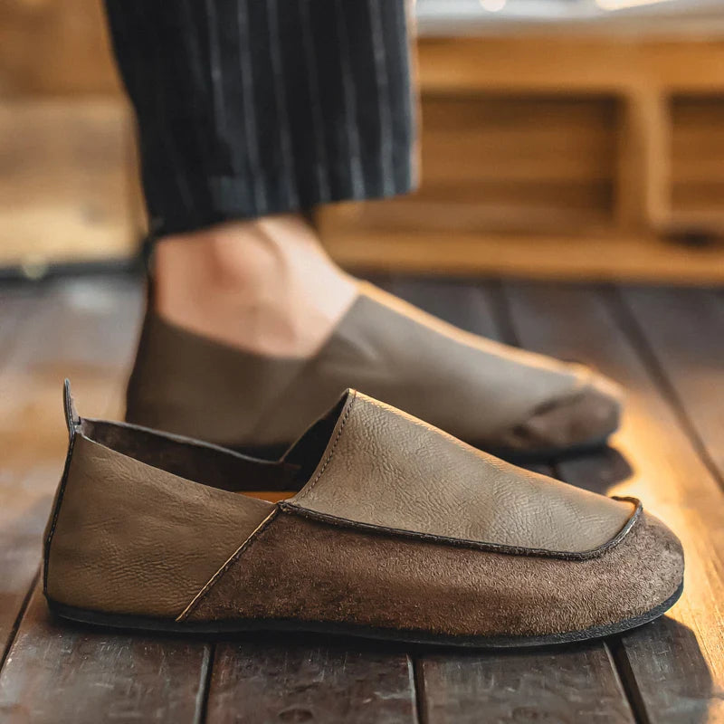 Suede Leather Slip-Ons