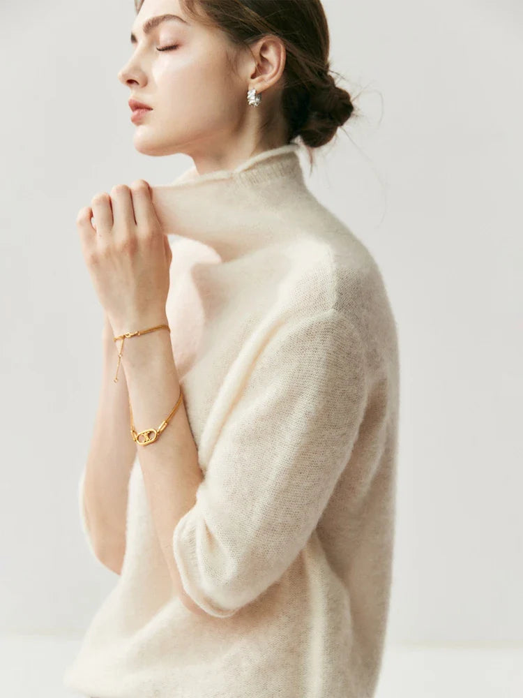 Elegant Half Sleeve Knit
