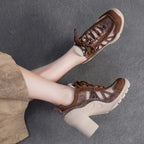 Women's Retro Lace-Up Pumps