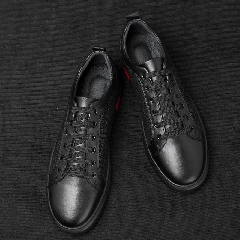 Plaid Panel Casual Sneakers