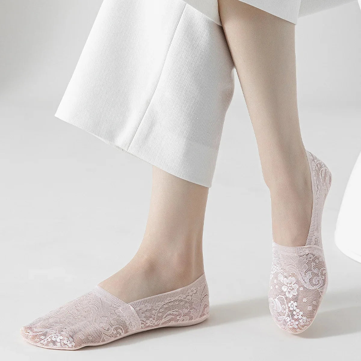 Breathable Floral Lace Socks