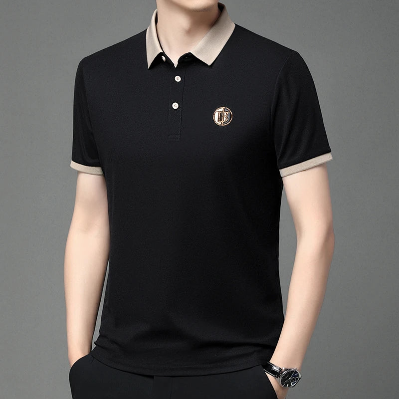 Elegant Dual Tone Polo Shirt