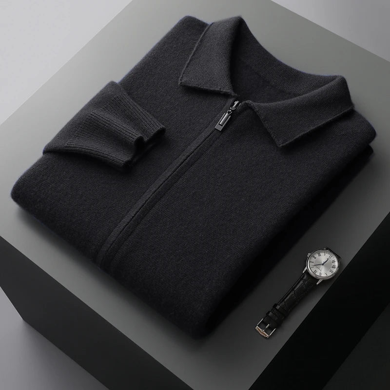 Cashmere Zip Cardigan Jacket