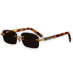 Retro Rimless Mirror Sunglasses