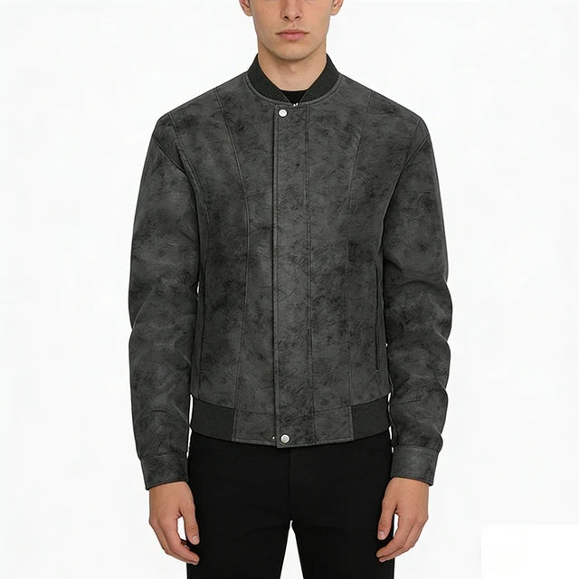 Suede Leather Biker Jacket