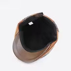 Leather Ivy Flat Cap