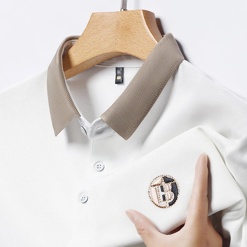 Elegant Dual Tone Polo Shirt