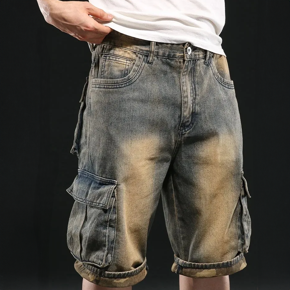 Vintage Cargo Denim Shorts