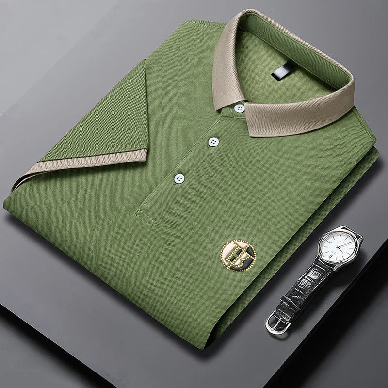 Elegant Dual Tone Polo Shirt