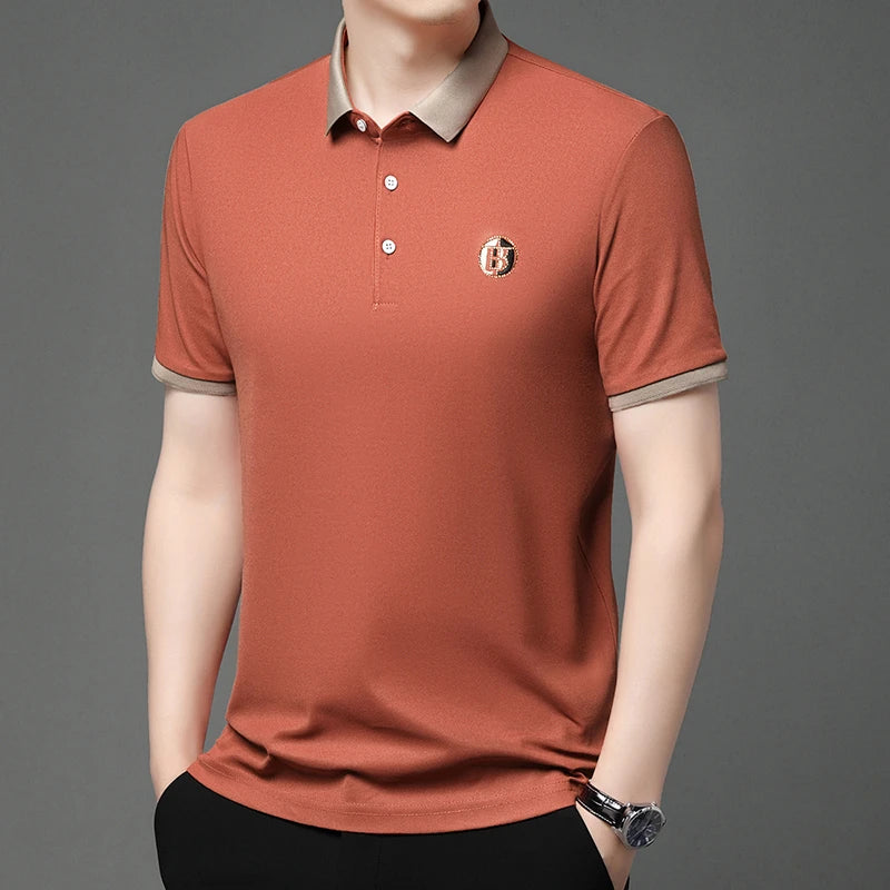 Elegant Dual Tone Polo Shirt