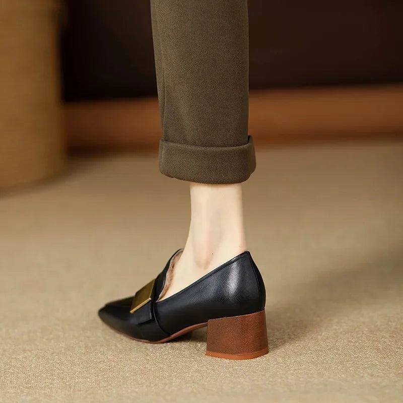 Elegant Thick Heel Shoes