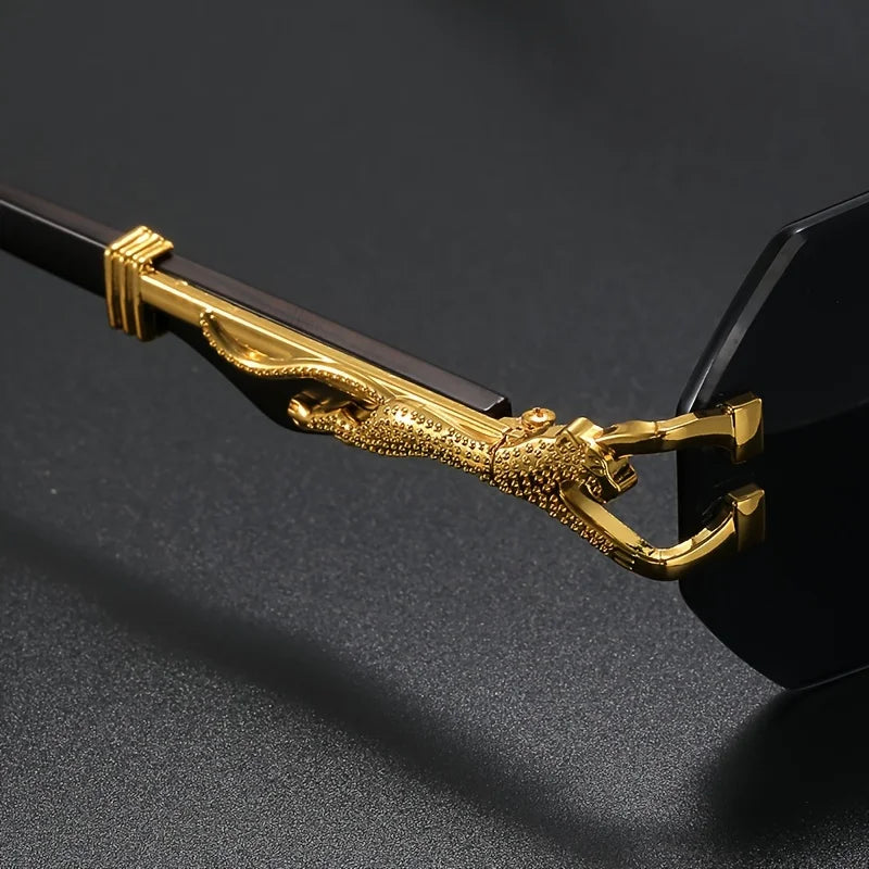 Vintage Rimless Polygon Sunglasses