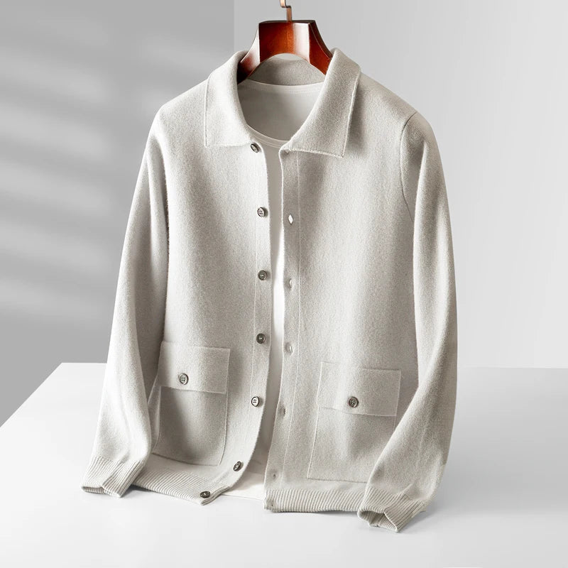 Thick Knitted Button-Up Sweater