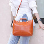 Leather Retro Bucket Bag